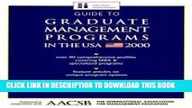 Best Seller Graduate Management Programs in the USA: 2000 (Guide to Graduate Management Programs