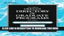 Best Seller The Official Gre Cgs Directory of Graduate Programs: Social Sciences, Education