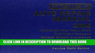 Read Now Motor Auto Repair Manual 2001-2005: DaimlerChrysler Corporation, Ford Motor Company,