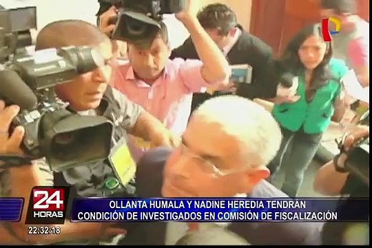 Humala y Heredia pasan de citados a investigados en Comisión de Fiscalización