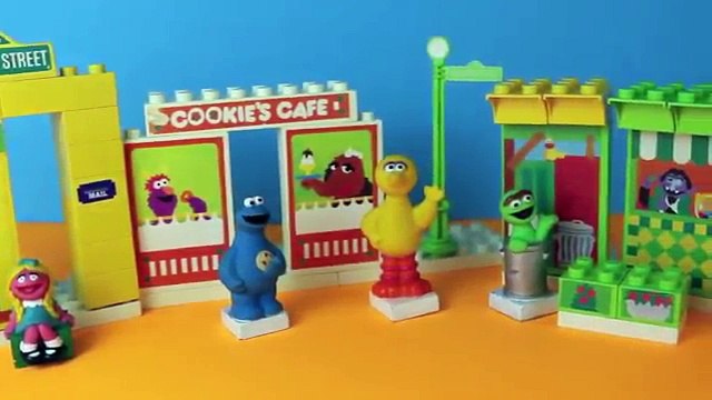 Sesame Street Blocks Cookie Monster, Big Bird, Oscar The Grouch, Sesame Street Neighborhood Blocks