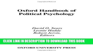 [PDF] Oxford Handbook of Political Psychology (Oxford Handbooks) Popular Collection
