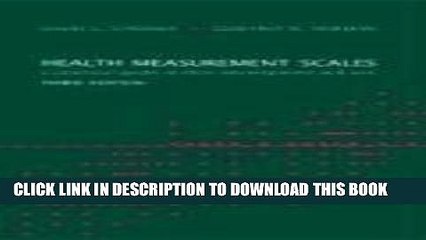 [PDF] Health Measurement Scales: A Practical Guide to Their Development and Use (Oxford Medical
