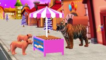 Tiger Cartoon Singing Hot Cross Buns Nursery Rhymes For Children, Kids And Babies