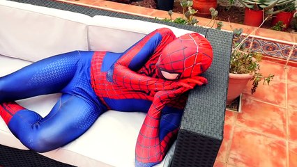 Spiderman Becomes Mermaid w/ Frozen Elsa & Anna prank vs Maleficent - Funny Superhero movie