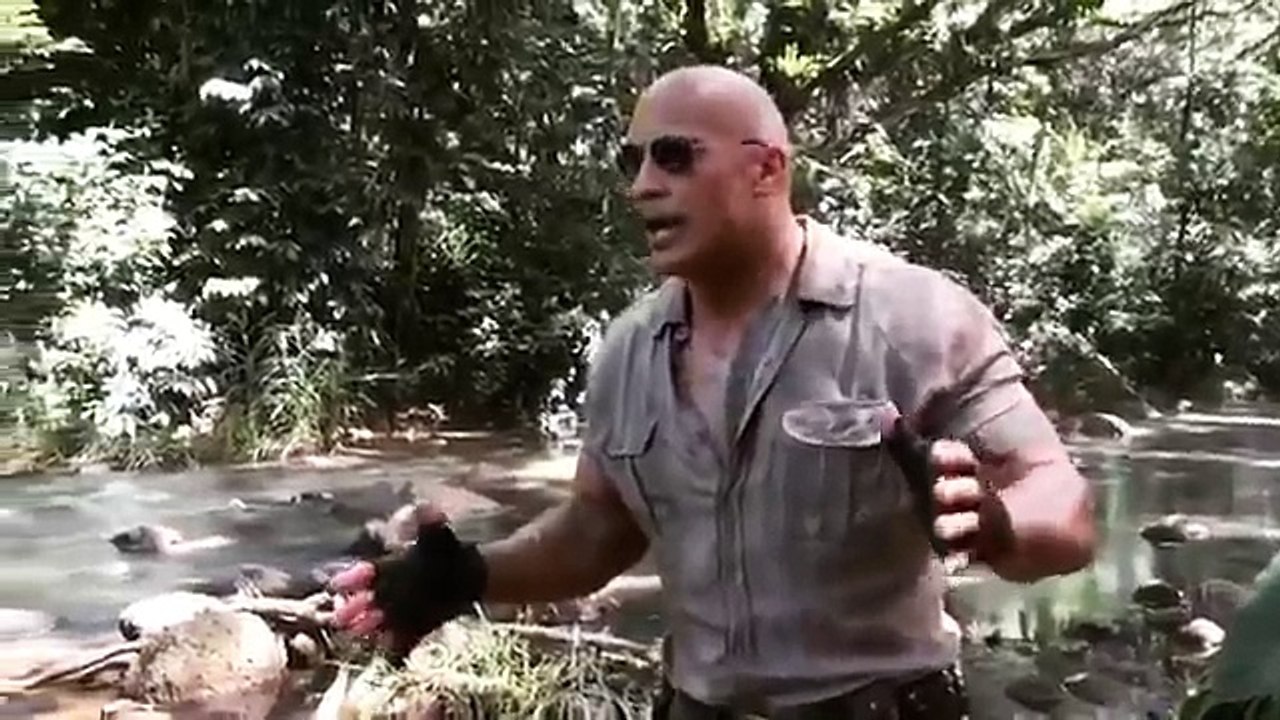 On the set of JUMANJI feat. Dwayne Johnson (2017)