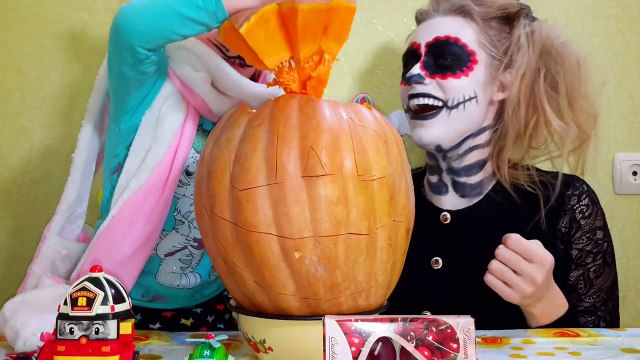 ✔ Хэллоуин new макияж тыква костюм Кошечка Мари Halloween pumpkin costume makeup Kitty Marie