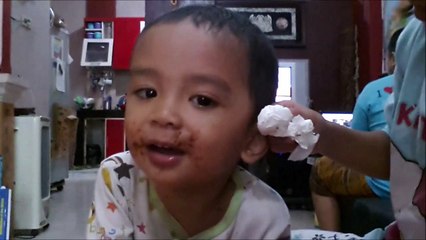 Girl Cleaning Her Little Brother Messy Face
