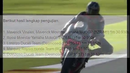 Hasil tes pra musim motogp valencia 2017