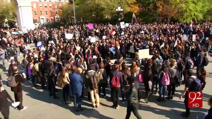 NYU students protest against Trump 17-11-2016 - 92NewsHD