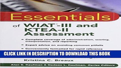 [PDF] Essentials of WIAT-III and KTEA-II Assessment Popular Collection