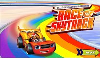 Вспыш и чудо машинки | гонки на радуге | Blaze and the Monster Machines | Race the Skytrack!