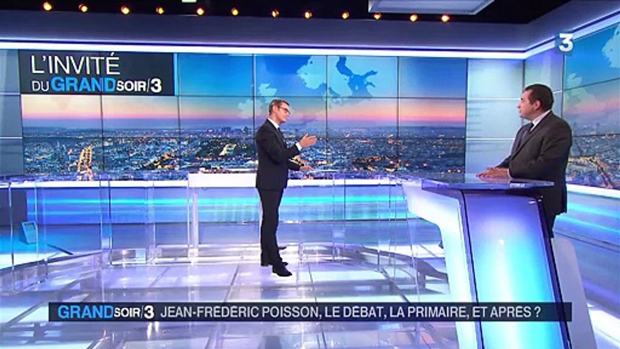 Agacé, Jean-Frédéric Poisson quitte le plateau de "Soir 3", en plein direct
