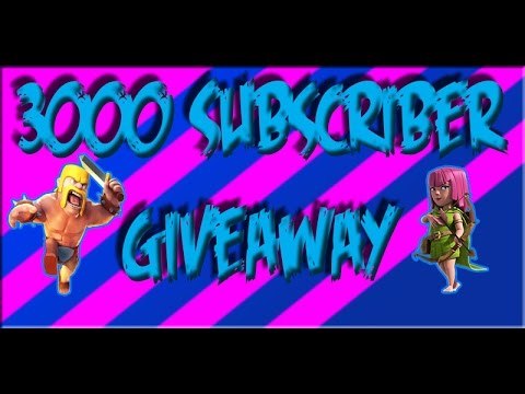 10$ Google Gift Card-Clash of Clans- 3000 Subscribers