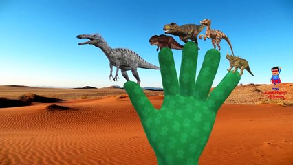 Finger Family Dino Cartoon Nursery Rhymes | Dinosaurs 3D Animation Song for Children