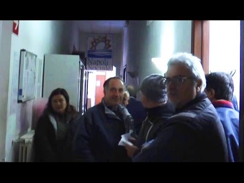Napoli - Protestano i dipendenti di Napoli Sociale trasferiti in Napoli Servizi (16.11.16)