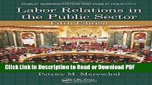 Read Labor Relations in the Public Sector, Fifth Edition (Public Administration and Public Policy)
