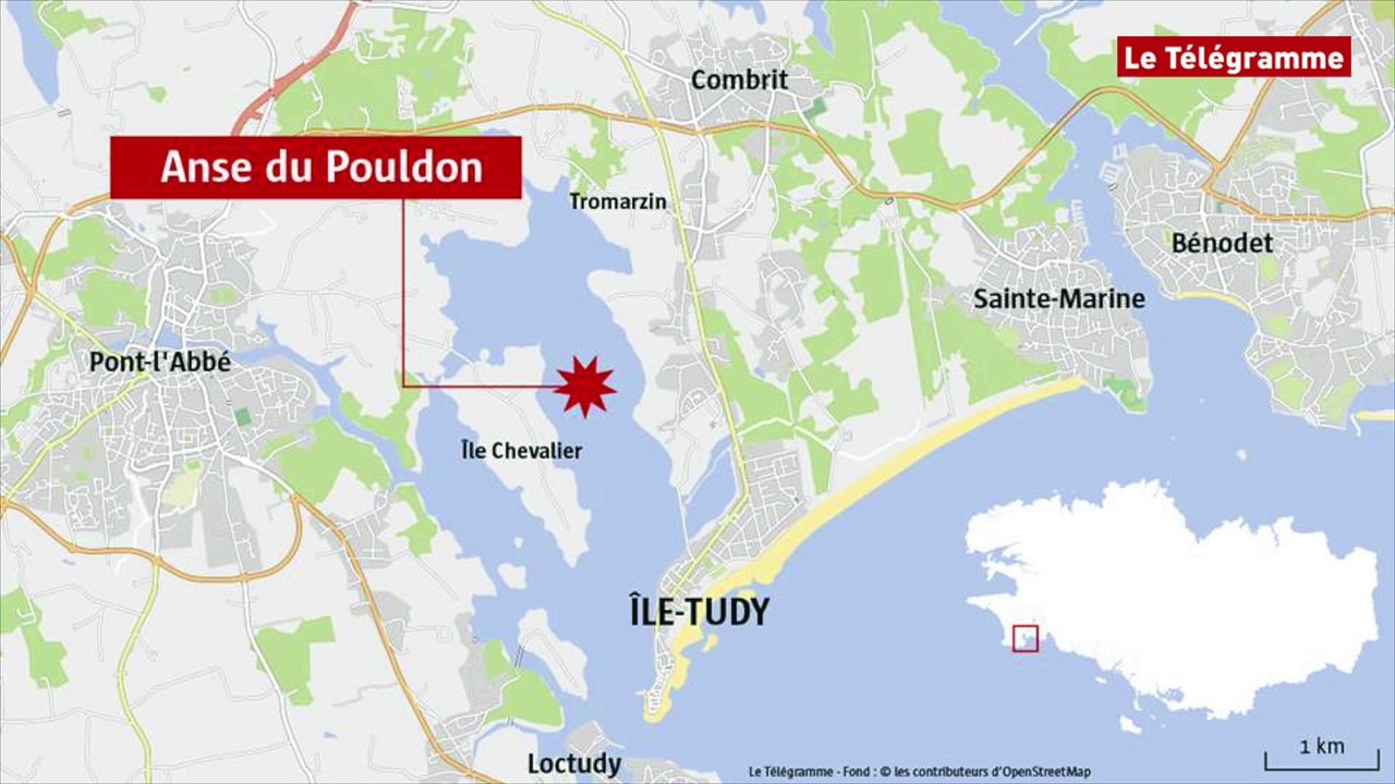 Ile-Tudy (29). Un grand-père et son petit-fils...