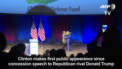 Clinton makes first appearance since concession speech