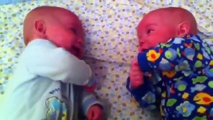 Twin boys watching. What happens at some point it's amazing
