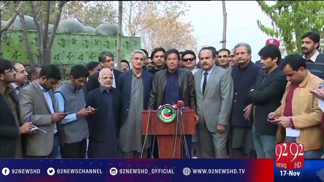 Imran Khan media talk in Banigala today - 92NewsHD