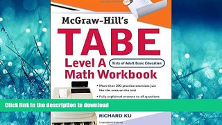 FAVORITE BOOK  TABE (Test of Adult Basic Education) Level A Math Workbook: The First Step to