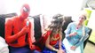 Wonder Woman Twins Lift Car Vs Joker Spiderman and Elsa Pink Spidergirl twins Anna Flying Superhero