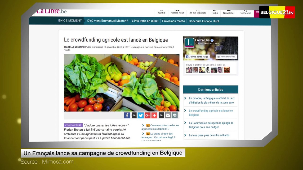 Un Français lance sa campagne de crowdfunding en Belgique