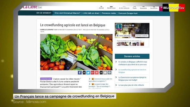 Un Français lance sa campagne de crowdfunding en Belgique