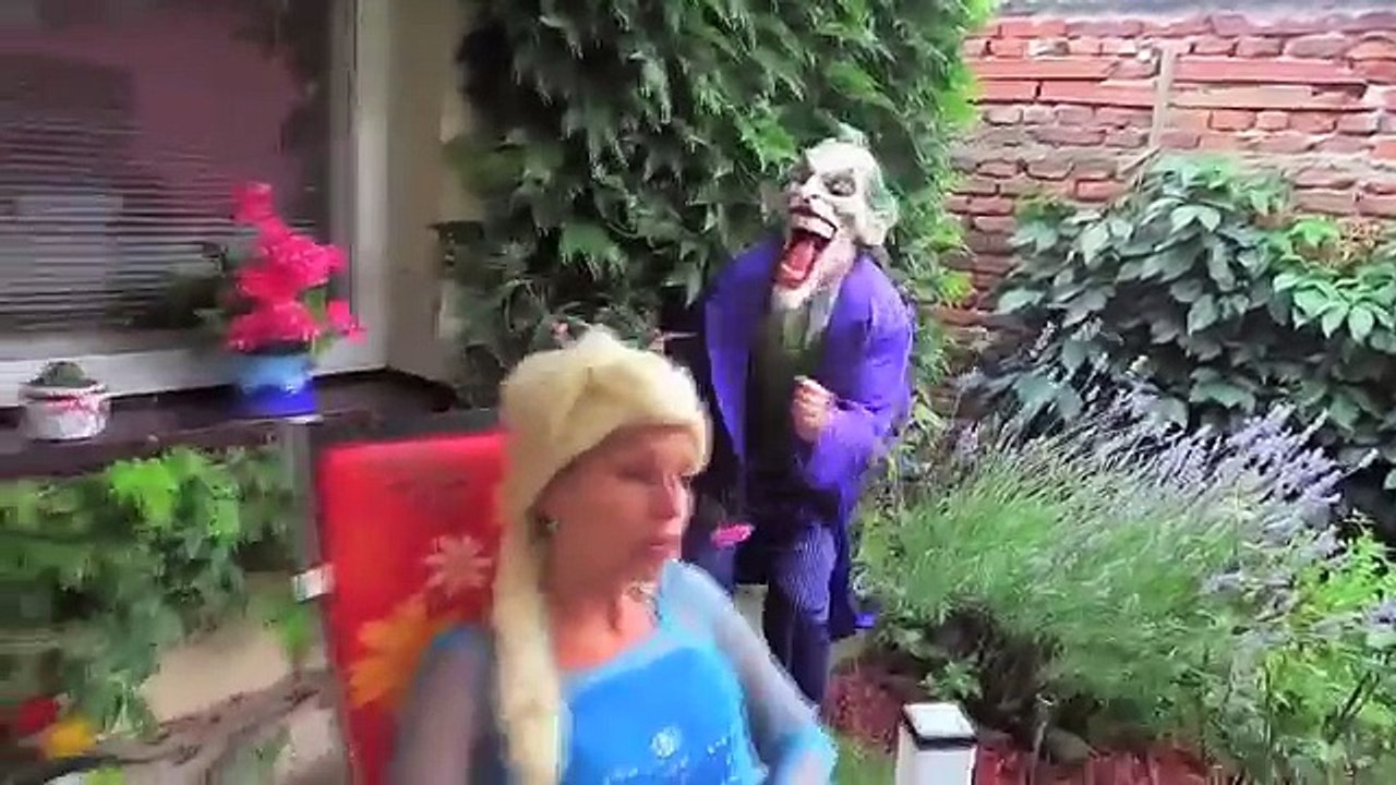 Joker vs Doctor Syringe! w/ Spiderman Elsa Maleficent Pink Spidergirl Hulk Toys! Superheroes IRL