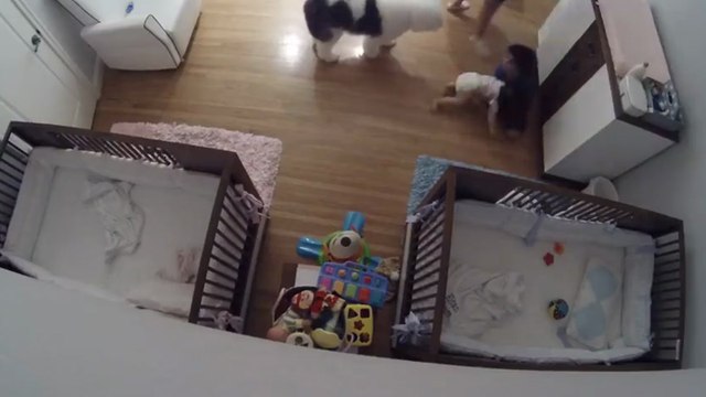 Il sauve son petit frère qui tombe de la table à langer