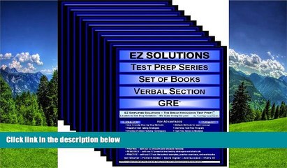 Enjoyed Read EZ Solutions - Test Prep Series - Set of Books - Verbal Section - GRE (5 Premium