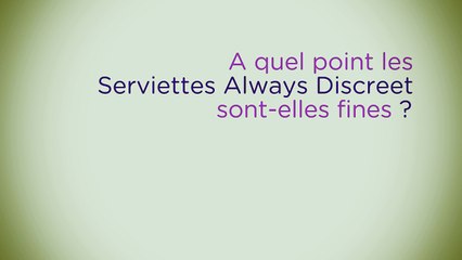 Serviettes pour fuites urinaires  - fines et flexibles