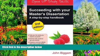 Books to Read  Succeeding with Your Master s Dissertation: A Step-by-Step Handbook  BOOOK ONLINE