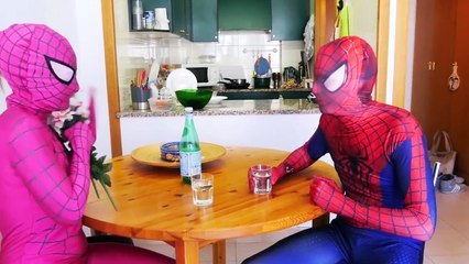 Spiderman Eats Spiderman vs Doctor! w/ Frozen Elsa Rainbow Vomit Maleficent Spidergirl Fun Superhero