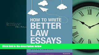 FAVORITE BOOK  How to Write Better Law Essays: Tools   Techniques for Success in Exams