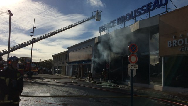 Incendie au centre-ville de Challans