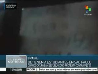 Policía de Brasil arresta a estudiantes que rechazan PEC-55
