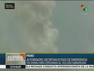 Activan emergencia en Perú ante la erupción del volcán Sabancaya