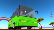 Wheels On The Bus Go Round And Round Children Nursery Rhymes | 3D Animation Cartoon Videos