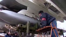 Нанесение авиаудара крылатыми ракетами по объектам террористов в Сирии самолетами Ту-95МС Дальней авиации ВКС России