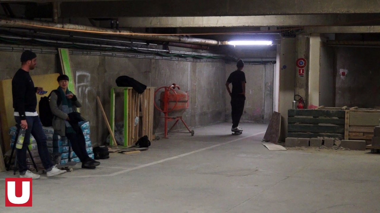 La star du skate JB Gillet ride le skatepark de Quartier Libre à Reims