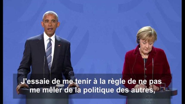 À Berlin, Barack Obama salue sa collaboration avec Angela Merkel
