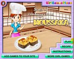 trò chơi nấu ăn, Sara với trò chơi nấu ăn moussaka, súp nấm, game cho bé gái
