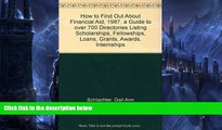 Big Deals  How to Find Out About Financial Aid, 1987. a Guide to over 700 Directories Listing