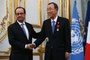 Remise de Légion d'honneur de M. Ban Ki Moon, Secrétaire Général des Nations Unies