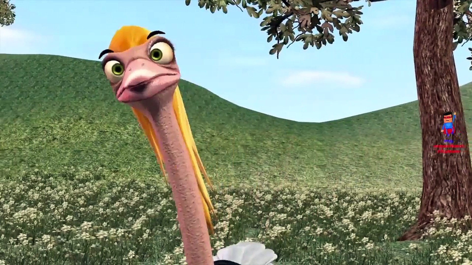 ⁣Finger Family Ostrich Bird Cartoon Nursery Rhymes | 3D Cartoon Songs for Children