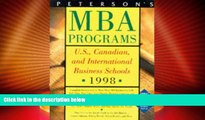 Buy NOW  Peterson s Guide to MBA Programs 1998: A Comprehensive Directory of Graduate Business