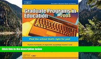 Books to Read  Decision Gd: GradPrg Educ 2004 (Peterson s Graduate Programs in Education)  BOOOK
