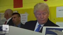 Donald Trump was caught peeking at his wife's election ballot